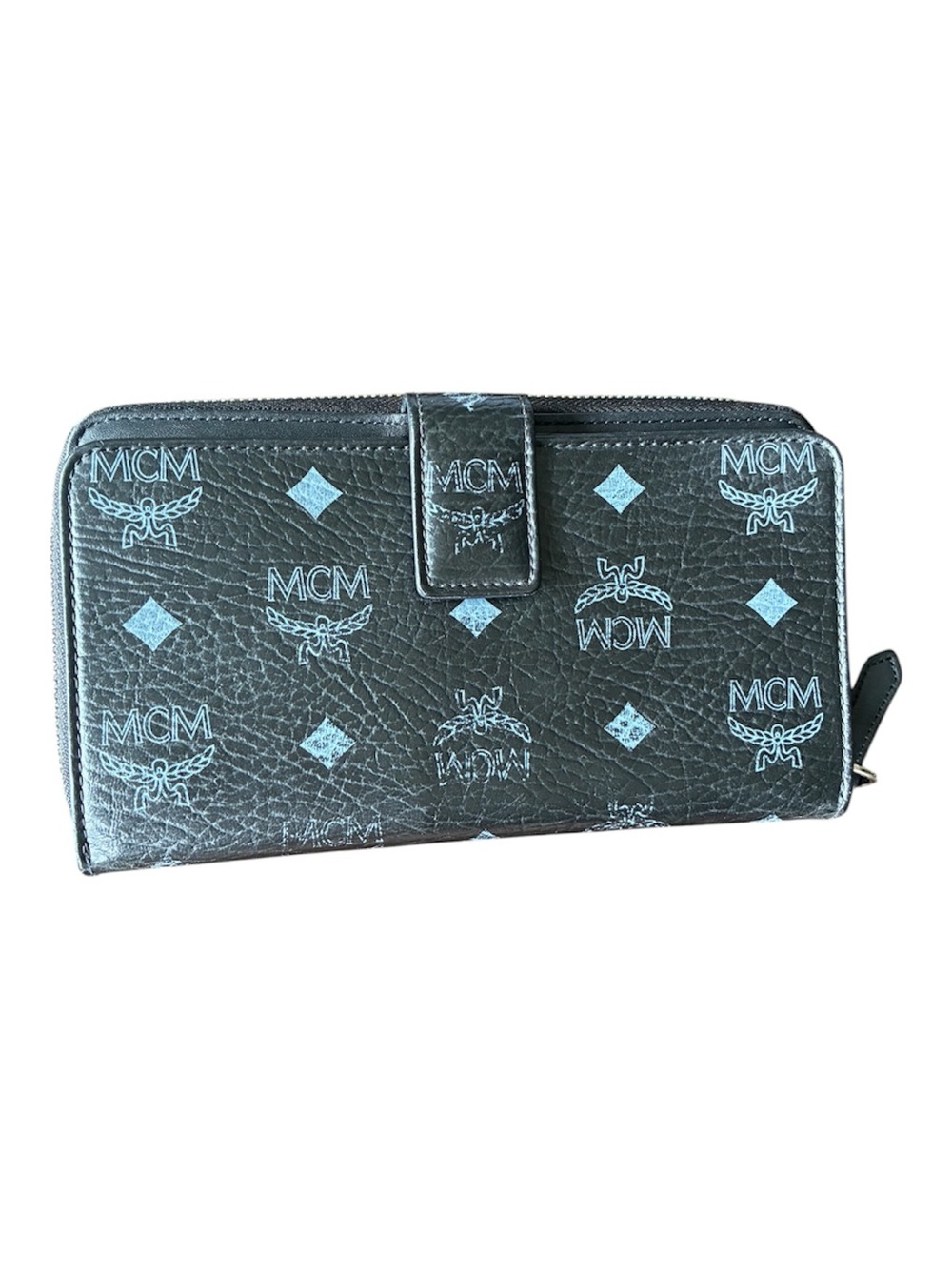 MCM Black Monogram Pebbled Leather Tote with Matching Wallet - Picture 4 of 14